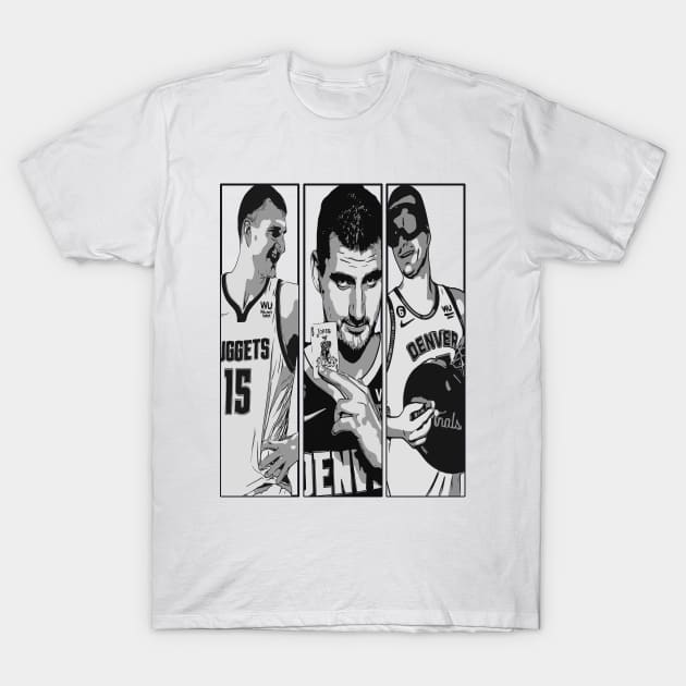 Nikola Jokic Basketball T-Shirt by Playful Creatives